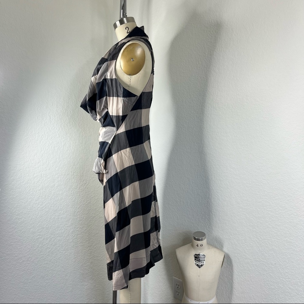 AllSaints Dellal Plaid Buffalo Check Cowl Mini Dress - Picture 4 of 9